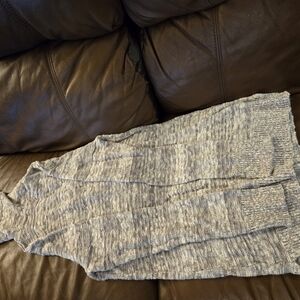 Gray Knit Sleeveless Sweater Dress